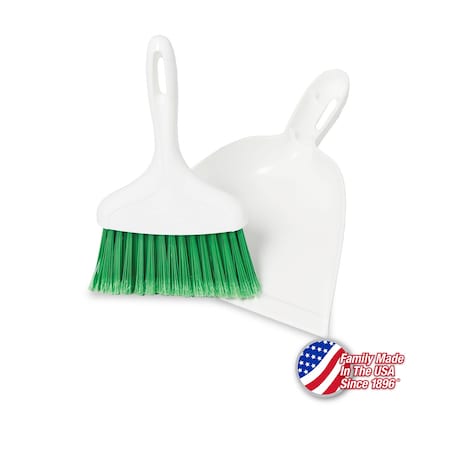 Libman Commercial Dust Pan with Whisk Broom White, 6PK 1031